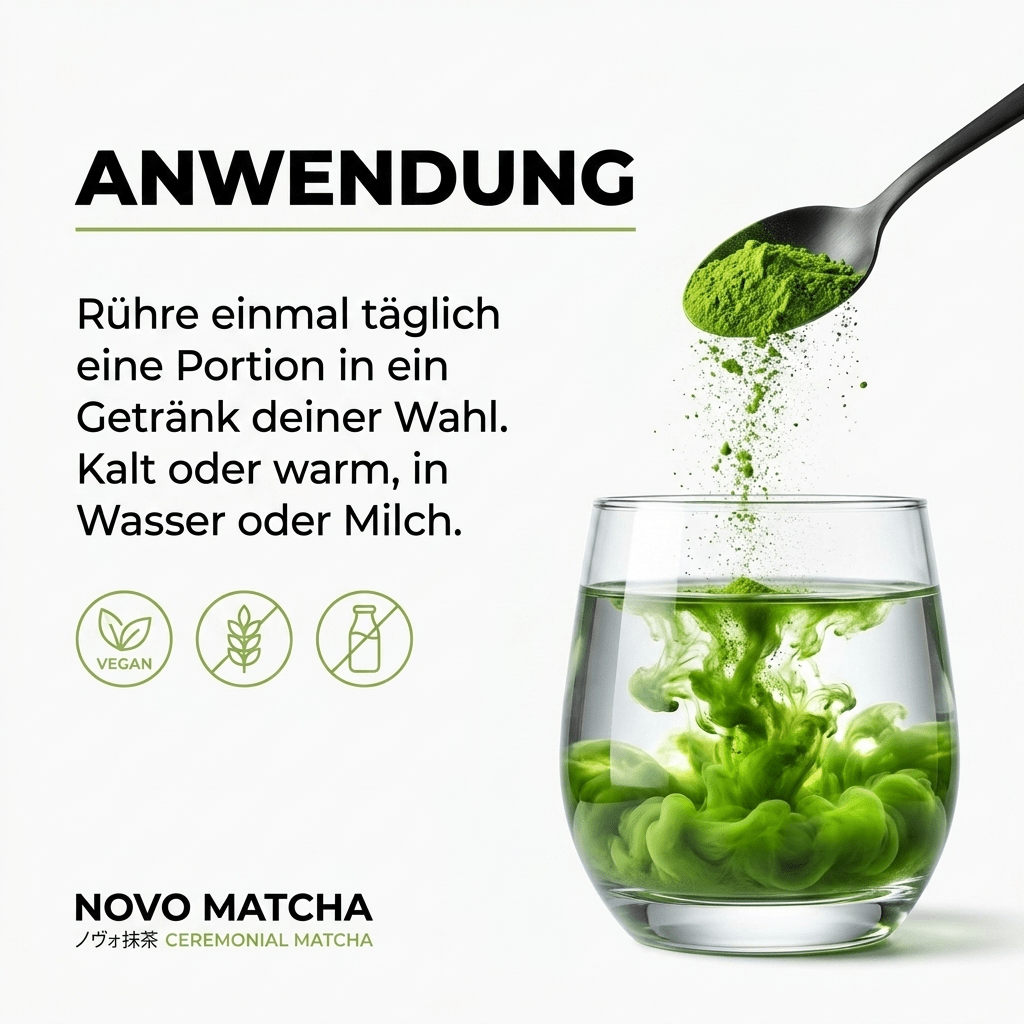 Anwendung Novo Matcha